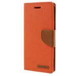 Чехол Mercury Goospery Canvas Diary для Sony Xperia X (оранжевый, матерчатый)