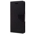 Чехол Mercury Goospery Canvas Diary для Sony Xperia X (черный, матерчатый)