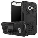 Чехол Yotrix Shockproof case для Samsung Galaxy A3 2017 (черный, пластиковый)