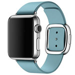 Ремешок для часов Synapse Modern Buckle для Apple Watch (38 мм, голубой, кожаный)