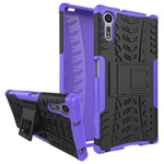 Чехол Yotrix Shockproof case для Sony Xperia XZ (фиолетовый, пластиковый)