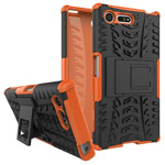 Чехол Yotrix Shockproof case для Sony Xperia X compact (оранжевый, пластиковый)