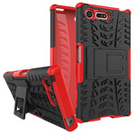 Чехол Yotrix Shockproof case для Sony Xperia X compact (красный, пластиковый)