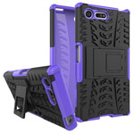 Чехол Yotrix Shockproof case для Sony Xperia X compact (фиолетовый, пластиковый)