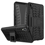 Чехол Yotrix Shockproof case для LG X power (черный, пластиковый)