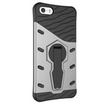 Чехол Yotrix StandCase для Apple iPhone SE (серебристый, пластиковый)