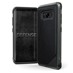 Чехол X-doria Defense Lux для Samsung Galaxy S8 (Black Leather, маталлический)