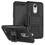 Чехол Yotrix Shockproof case для LG K10 2017 (черный, пластиковый)
