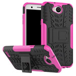 Чехол Yotrix Shockproof case для LG X power 2 (розовый, пластиковый)