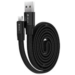 USB-кабель Devia Ring Y1 Flexible Cable универсальный (microUSB, 0.8 метра, армированный, черный)