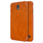 Чехол Nillkin Qin leather case для Samsung Galaxy J7 2017 (коричневый, кожаный)