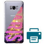 Печать на чехле для Samsung Galaxy S8 (прозрачный, пластиковый)