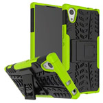 Чехол Yotrix Shockproof case для Sony Xperia XA1 (зеленый, пластиковый)