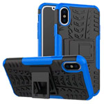 Чехол Yotrix Shockproof case для Apple iPhone X (синий, пластиковый)