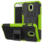 Чехол Yotrix Shockproof case для Samsung Galaxy J3 2017 J330 (зеленый, пластиковый)