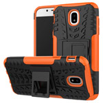 Чехол Yotrix Shockproof case для Samsung Galaxy J3 2017 J330 (оранжевый, пластиковый)