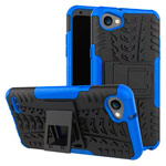 Чехол Yotrix Shockproof case для LG Q6 (синий, пластиковый)