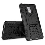 Чехол Yotrix Shockproof case для Nokia 6 (черный, пластиковый)