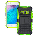 Чехол Yotrix Shockproof case для Samsung Galaxy J1 SM-J100 (зеленый, пластиковый)