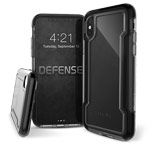 Чехол X-doria Defense Clear для Apple iPhone X (черный, пластиковый)