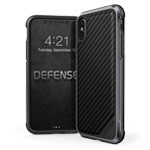 Чехол X-doria Defense Lux для Apple iPhone X (Black Carbon, маталлический)