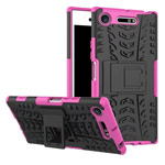 Чехол Yotrix Shockproof case для Sony Xperia XZ1 (розовый, пластиковый)