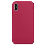 Чехол Yotrix LiquidSilicone для Apple iPhone X (малиновый, гелевый)