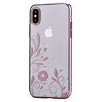 Чехол Devia Crystal Petunia для Apple iPhone X (Rose Gold, пластиковый)