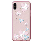 Чехол Devia Flower Embroidery для Apple iPhone X (Lanya, кожаный)