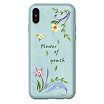 Чехол Devia Flower Embroidery для Apple iPhone X (Lanzh, кожаный)