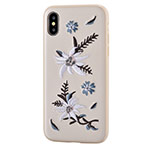 Чехол Devia Flower Embroidery для Apple iPhone X (Jalam, кожаный)