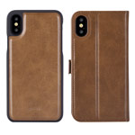 Чехол Devia Magic 2-in-1 Leather case для Apple iPhone X (коричневый, кожаный)