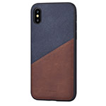 Чехол Devia iWallet case для Apple iPhone X (синий, кожаный)