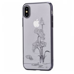 Чехол Comma Crystal Starlight для Apple iPhone X (черный, пластиковый)