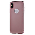 Чехол Devia Mirror case для Apple iPhone X (розовый, пластиковый)