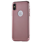 Чехол Devia Mirror case для Apple iPhone X (розовый, пластиковый)
