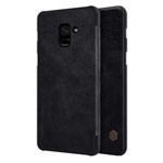 Чехол Nillkin Qin leather case для Samsung Galaxy A8 plus 2018 (черный, кожаный)