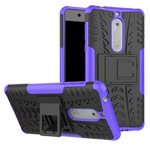 Чехол Yotrix Shockproof case для Nokia 5 (фиолетовый, пластиковый)