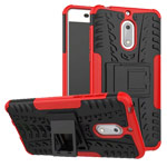 Чехол Yotrix Shockproof case для Nokia 6 (красный, пластиковый)