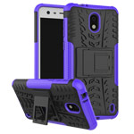 Чехол Yotrix Shockproof case для Nokia 2 (фиолетовый, пластиковый)