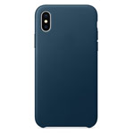 Чехол Yotrix SnapCase Premuim для Apple iPhone X (синий, кожаный)