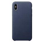 Чехол Yotrix SnapCase Premuim для Apple iPhone X (темно-синий, кожаный)