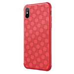 Чехол Nillkin Weave case для Apple iPhone X (красный, гелевый)