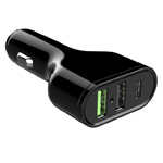 Зарядное устройство Devia Swift Drive Car Charger универсальное (автомобильное, 45W, 2xUSB, USB Type C, Fast Charge, черное)