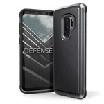 Чехол X-doria Defense Lux для Samsung Galaxy S9 plus (Black Leather, маталлический)