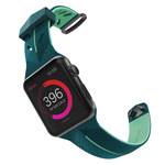 Ремешок для часов X-Doria Action Band для Apple Watch (42 мм, зеленый/бирюзовый, силиконовый)