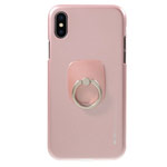 Чехол Mercury Goospery i-Jelly Ring Case для Apple iPhone X (розово-золотистый, гелевый)