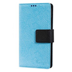 Чехол Moings Go Go Book Case для Samsung Galaxy S4 i9500 (черный/синий, с визитницей, кожанный)
