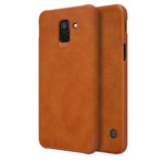 Чехол Nillkin Qin leather case для Samsung Galaxy J6 (коричневый, кожаный)