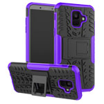 Чехол Yotrix Shockproof case для Samsung Galaxy A6 2018 (фиолетовый, пластиковый)